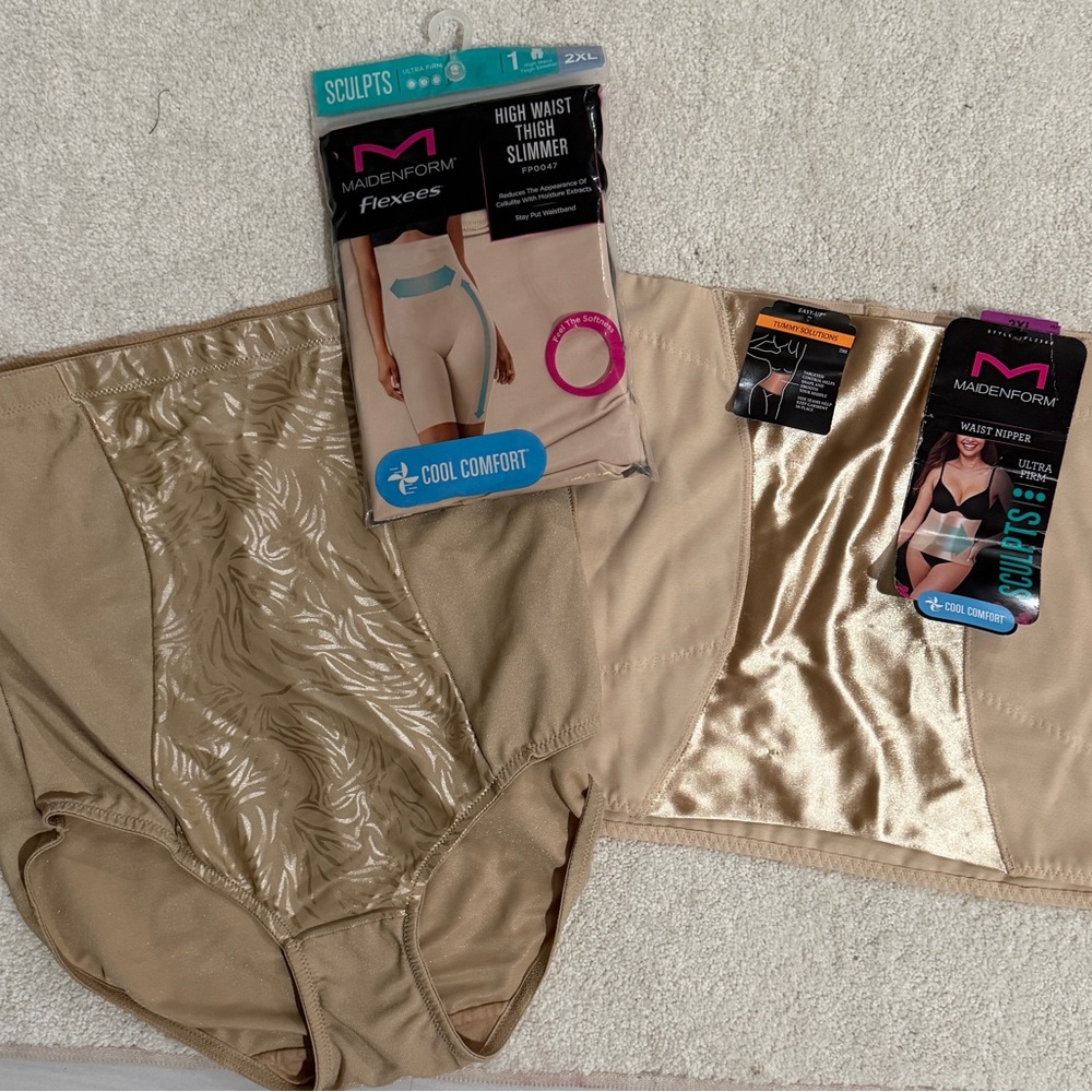 Maidenform Flexees High Waist Thigh Slimmer and Briefs Set